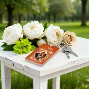 Verbrand Sinaasappel 50e Jubileum Foto Sleutelhang Sleutelhanger