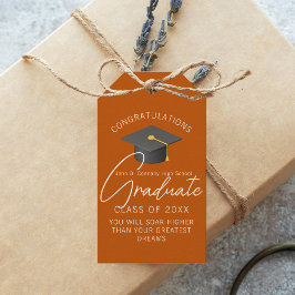 Verbrand Sinaasappel Afstuderen aangepaste afstude Cadeaulabel