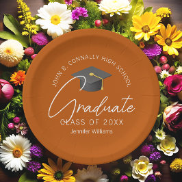 Verbrand Sinaasappel Afstuderen aangepaste afstude Papieren Bordje