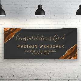 Verbrand Sinaasappel Agaat Dark Felicitaties Afstu Spandoek