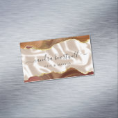 Verbrand Sinaasappel Agaat Gold Foil Luxury Magnetisch Visitekaartje (Voorbeeld)