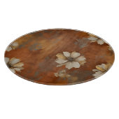 Verbrand Sinaasappel Beige Grey Boerderij Bloemen Snijplank (Hoek)