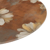 Verbrand Sinaasappel Beige Grey Boerderij Bloemen Snijplank (Hoek)