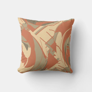 Verbrand Sinaasappel Beige Taupe Wervelend Lush Le Kussen