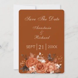 Verbrand Sinaasappel Bewaar de trouwdatum Save The Date