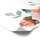 Verbrand Sinaasappel Blauwgroen Blauw Vrijgezellen Poster (Hoek)