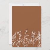 Verbrand Sinaasappel Bloemen Huwelijksuitnodiginge Kaart (Achterkant)