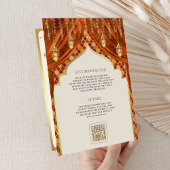 Verbrand Sinaasappel Bloemengordijn Indische Hindo