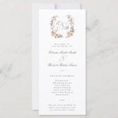 Verbrand Sinaasappel Bloementuin Trouwprogramma Ka (Voorkant)