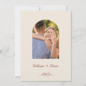 Verbrand Sinaasappel Boho bruiloft Kaart (Achterkant)