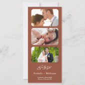 Verbrand Sinaasappel Boho Terracotta bruiloft Save (Achterkant)