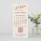 Verbrand Sinaasappel Boho Terracotta bruiloft Save (Staand voorkant)