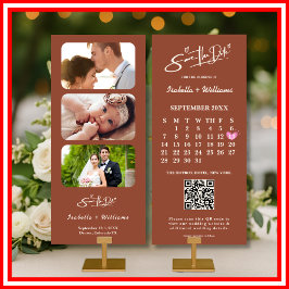 Verbrand Sinaasappel Boho Terracotta bruiloft Save