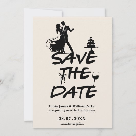 Verbrand Sinaasappel Boho Terracotta bruiloft Save Save The Date (Voorkant)