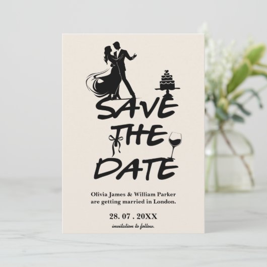 Verbrand Sinaasappel Boho Terracotta bruiloft Save Save The Date (Staand voorkant)