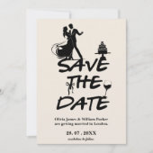 Verbrand Sinaasappel Boho Terracotta bruiloft Save The Date (Voorkant)