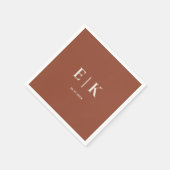 Verbrand Sinaasappel Boho Terracotta Rustiek Huwel Servet (Hoek)