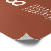 Verbrand Sinaasappel Boho Trouwtafel Zitting Grafi Poster (Hoek)