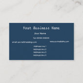 Verbrand Sinaasappel, Browns, Navy Abstract Visite Visitekaartje (Achterkant)