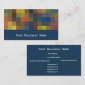 Verbrand Sinaasappel, Browns, Navy Abstract Visite Visitekaartje (Voorkant / Achterkant)