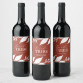 Verbrand Sinaasappel bruidsmeisje voorstel label Wijn Etiket (Flessen)