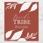 Verbrand Sinaasappel bruidsmeisje voorstel label Wijn Etiket (Enkel label)