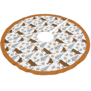 Verbrand Sinaasappel Buffel Plaid Longhorn Pattern Kerstboom Rok