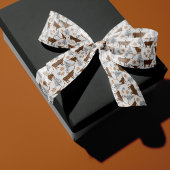 Verbrand Sinaasappel Buffel Plaid Longhorn Pattern Satijnen Lint