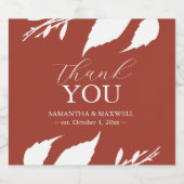 Verbrand Sinaasappel Champagne trouwstickers Sparkling Wijnetiket (Enkel label)