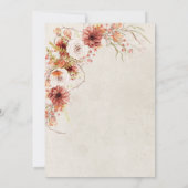 Verbrand Sinaasappel & Cream Boho Bloemen Bruidsbr Kaart (Achterkant)