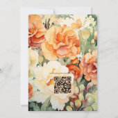 Verbrand Sinaasappel, crème en mos groen bloemenbr Kaart (Achterkant)