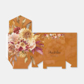 Verbrand Sinaasappel Dahlia Flowers Bruiloft Bedankdoosjes (Uitgevouwen)