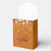 Verbrand Sinaasappel Dahlia Flowers Bruiloft Bedankdoosjes (Geopend)