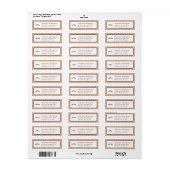 Verbrand Sinaasappel Damask Pattern Afstuderen Etiket (Full Sheet)