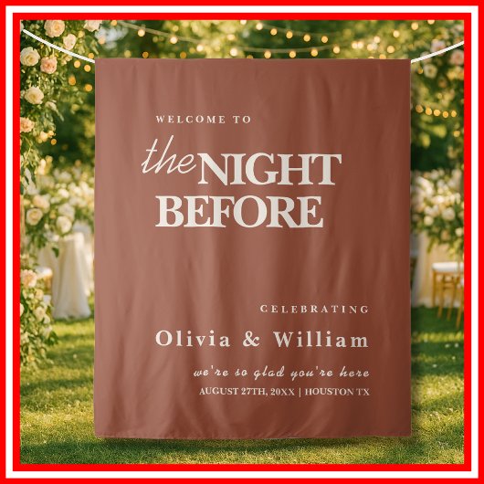 Verbrand Sinaasappel de nacht voor de bruiloft ach Wandkleed