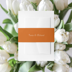 Verbrand Sinaasappel Eenvoudige gestileerde naam b Uitnodigingen Wikkel