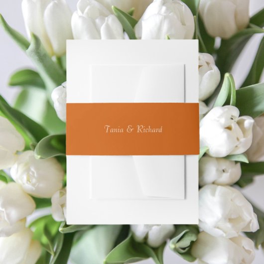 Verbrand Sinaasappel Eenvoudige gestileerde naam b Uitnodigingen Wikkel