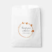 Verbrand Sinaasappel Eenvoudige Hart Krans Bruilof Bedankzakje (Voorkant)