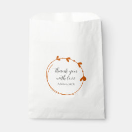 Verbrand Sinaasappel Eenvoudige Hart Krans Bruilof Bedankzakje