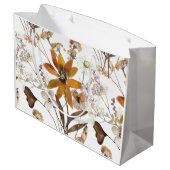 Verbrand Sinaasappel Eenvoudige Wildbloem Herfst B Groot Cadeauzakje (Achterkant Gekanteld)