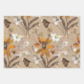 Verbrand Sinaasappel Eenvoudige Wildbloem Herfst B Inpakpapier Vel (Voorkant)