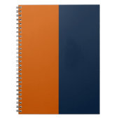 Verbrand Sinaasappel en Navy CUSTOM Notitieboek (Voorkant)