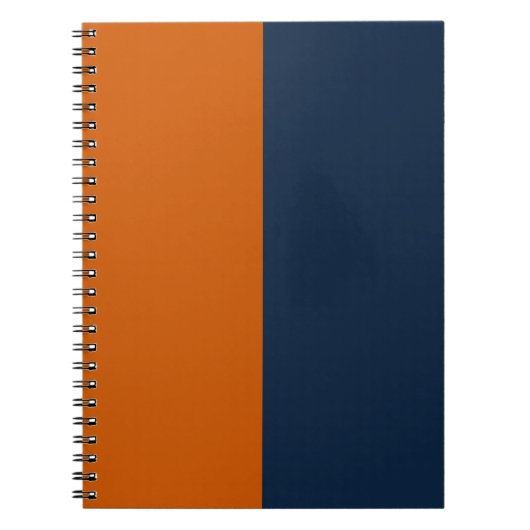 Verbrand Sinaasappel en Navy CUSTOM Notitieboek (Voorkant)
