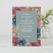 verbrand sinaasappel en salie Modern Rustiek Bruil Kaart (Staand voorkant)