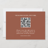 Verbrand Sinaasappel Foto QR Code Elegant Huwelijk Save The Date (Achterkant)