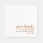 Verbrand Sinaasappel geeft Bedankt Thanksgiving Servet (Voorkant)