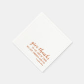 Verbrand Sinaasappel geeft Bedankt Thanksgiving Servet (Hoek)