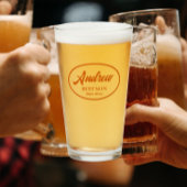 Verbrand Sinaasappel gestileerde naam bruiloft bes Glas