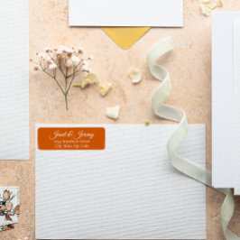 Verbrand Sinaasappel gestileerde namen bruiloft re Etiket