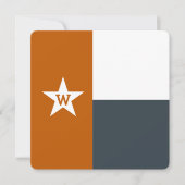 Verbrand Sinaasappel & Grijs Texas Flag Flat Note  (Voorkant)